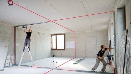 How to Install Ceiling Grid Perfectly Using Rotary Laser Level?